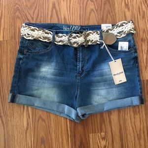 Denim High Rise Shorts